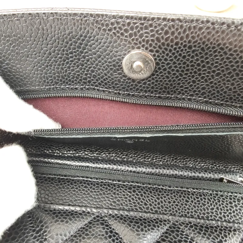 Chanel Crossbody Bag Classic Flap WOC CF WOCWOC Bag Black Grained Calfskin Mini 19.2 × 3.5 × 12.3 cm — detail view 3 of 15