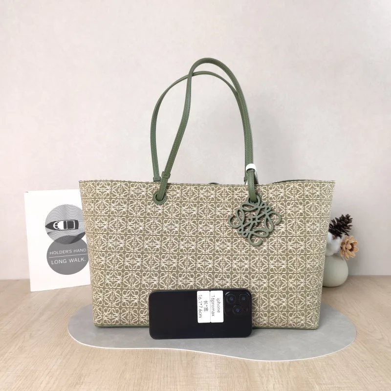LOEWE Shoulder Bag anagram Canvas One Size 37 × 15 × 25 cm — cover view 4 of 5