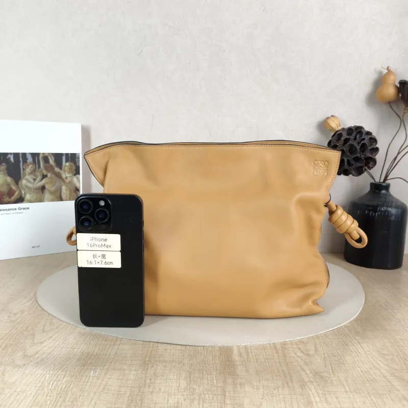 LOEWE Crossbody Bag Flamenco Yellow Calfskin Medium 30 × 10.5 × 24.5 cm — cover view 2 of 6