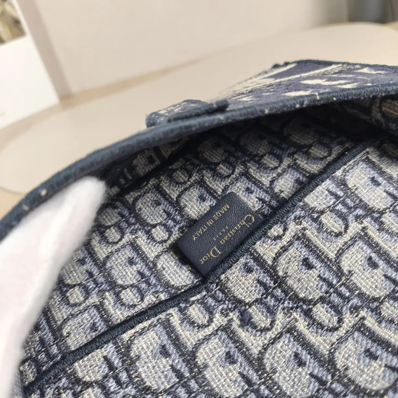 DIOR Belt Bag Saddle Belt Bag Blue Canvas One Size 21 × 3 × 13 cm — detail view 6 of 13