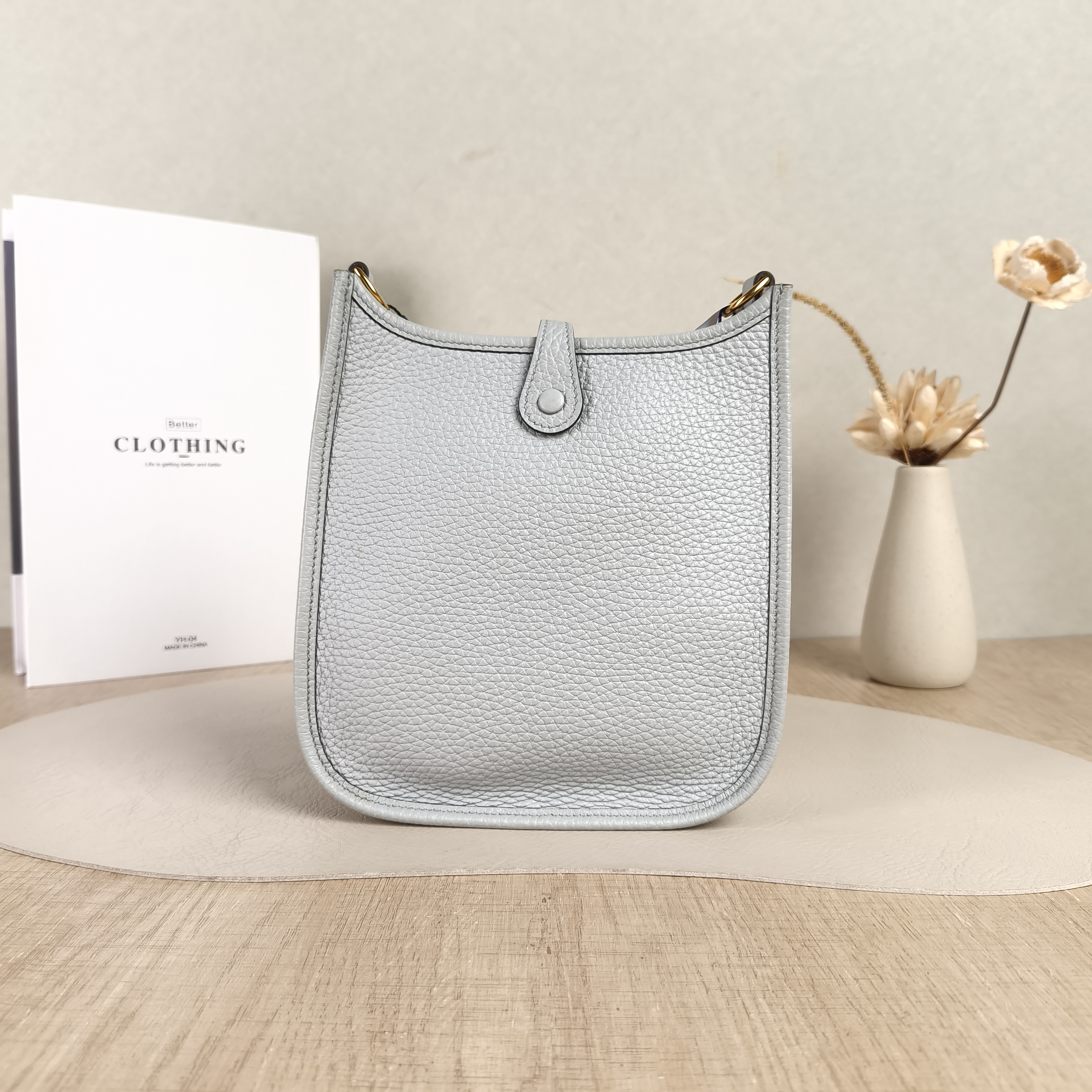 Hermès Crossbody Bag Evelyne Mini 16 Mini 1608 Taurillon Clemence TC Calfskinmini17 × 5.5 × 18 cm — cover view 6 of 6