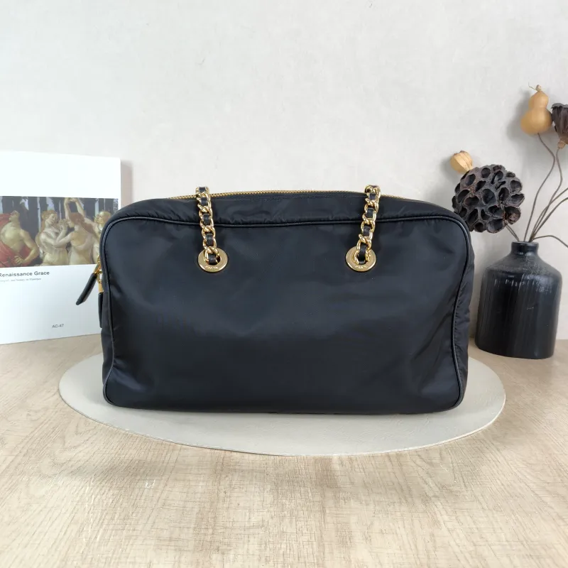 PRADA Shoulder Bag Shoulder Bag Black Nylon One Size 35 × 9 × 20 cm — cover view 3 of 6