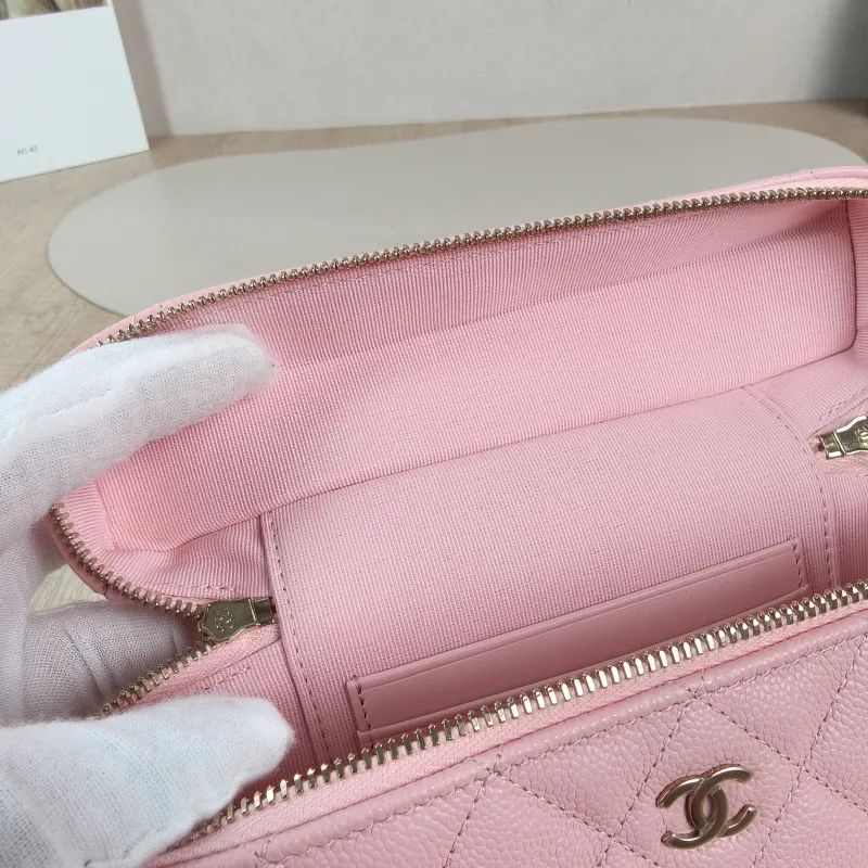 Chanel Crossbody Bag lp Box Bag Top Handle Crossbody Bag Pink Grained Calfskin 19 × 5 × 12 cm — detail view 8 of 13