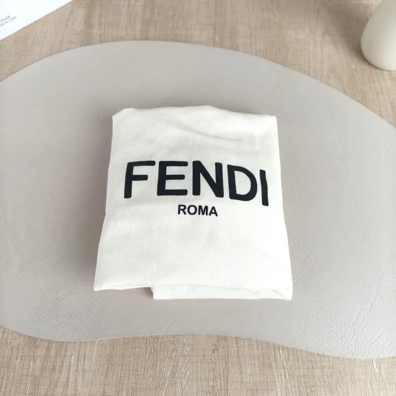FENDI Top Handle Bag origami Shoulder Bag Monogram Canvas Mini 15 × 15 × 18.5 cm — detail view 2 of 10