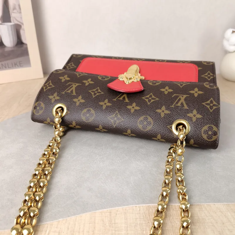 Louis Vuitton Crossbody Bag VICTOIRE Red PVC · Calfskin One Size 27 × 10 × 17 cm — detail view 12 of 13