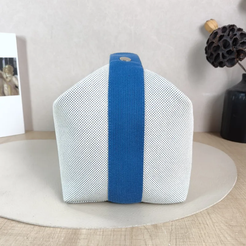 Hermès Top Handle Bag bride-a-brac Blue · White Large 25 × 15 × 21 cm — detail view 6 of 10