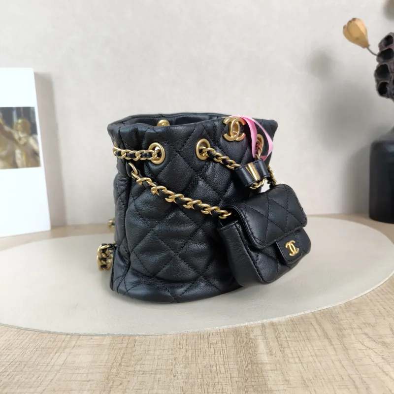 Chanel Backpack Backpack Black Calfskin Small16.5 × 12 × 16 cm — cover view 4 of 5