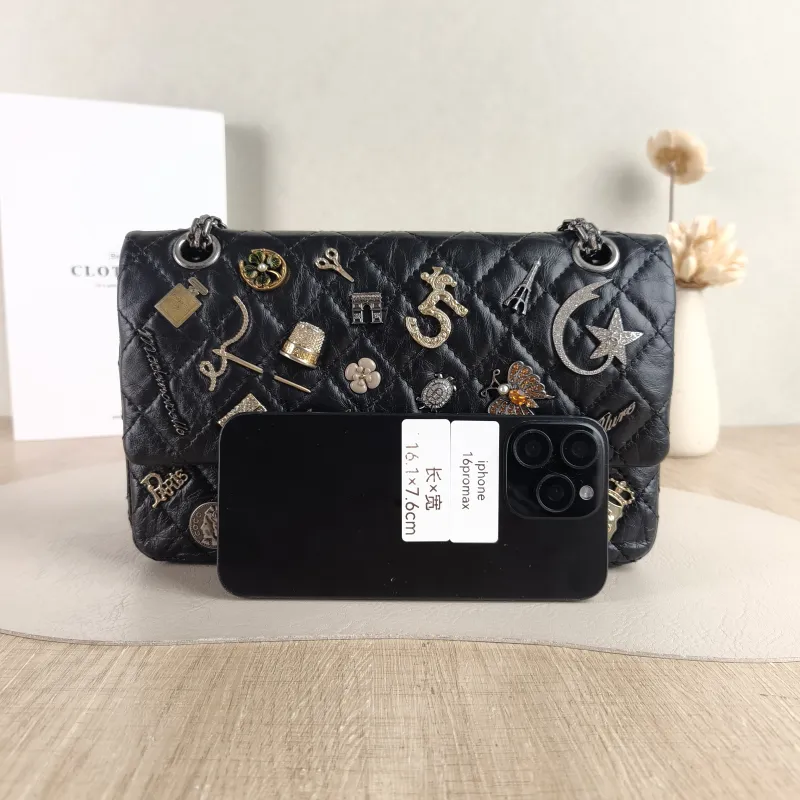 Chanel Crossbody Bag 2.55 Black Calfskin Small 24 × 7.5 × 16 cm 20 — cover view 6 of 6