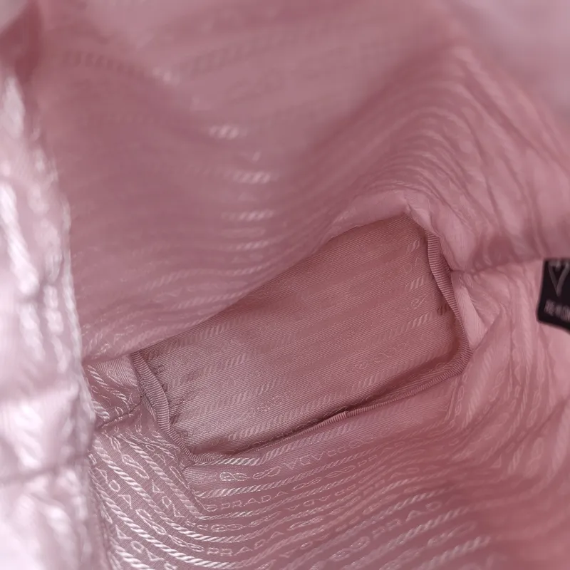 PRADA Shoulder Bag Bucket Bag Pink Nylon One Size 16 × 10 × 22 cm — detail view 6 of 10