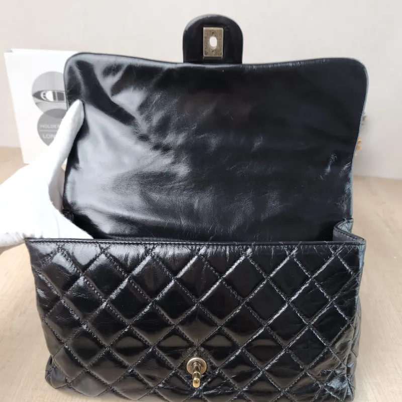 Chanel Top Handle Bag Top Handle Bag Black Calfskin 30 × 8 × 17.5 cm 19 — detail view 6 of 13