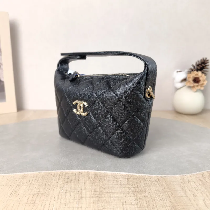 Chanel Crossbody Bag Crossbody Bag Black Grained Calfskin One Size 16 × 6.5 × 12.5 cm — cover view 3 of 6