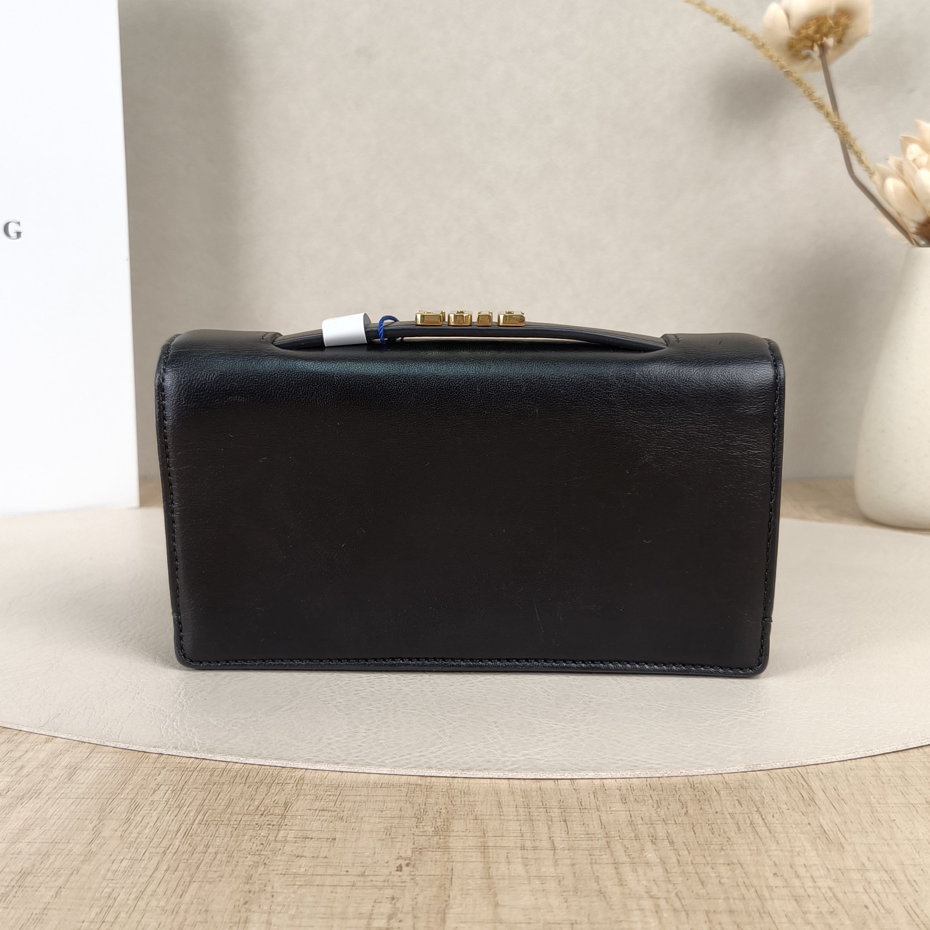 DIOR Clutch Clutch Black Calfskin 18 × 3 × 9.7 cm — cover view 7 of 9