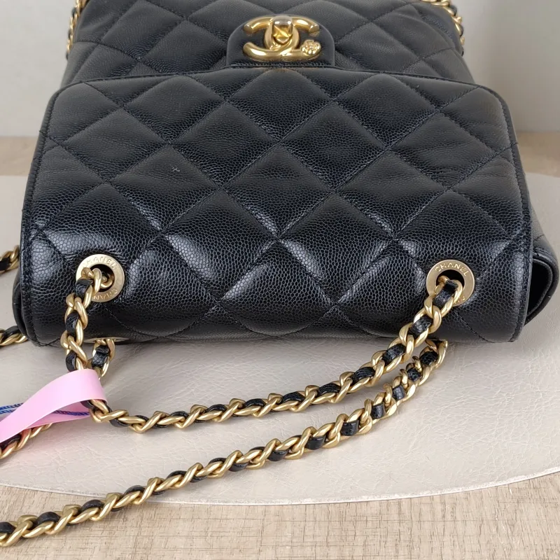 Chanel Backpackado Backpack Black Grained Calfskin One Size20 × 8 × 22 cm — detail view 5 of 13