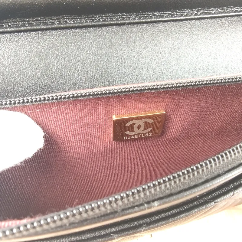 Chanel Crossbody Bag Classic Flap WOC CF WOCWOC Bag Black Lambskinmini19.2 × 3.5 × 12.3 cm — detail view 12 of 12