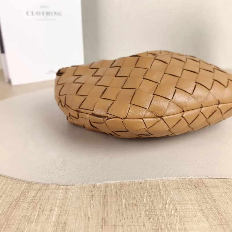 Bottega Veneta Top Handle Bag Jodie Brown Lambskin 24 × 7 × 14 cm — detail view 8 of 9