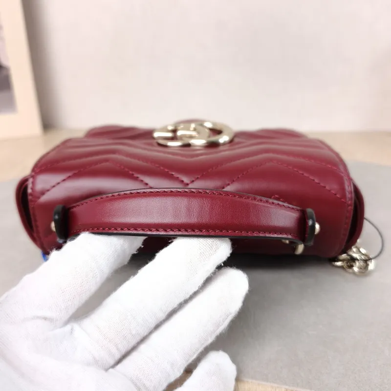 GUCCI Crossbody Bag GG Marmont Marmont Edition Calfskin Mini 17 × 6 × 13 cm — detail view 10 of 15