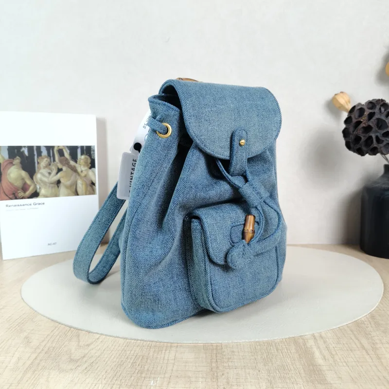 GUCCI Backpack Backpack Blue One Size22 × 8 × 25 cm — cover view 4 of 6