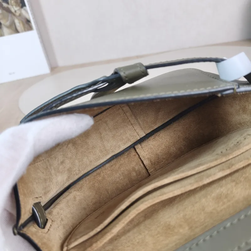 LOEWE Crossbody Bag Gate Dual Green Calfskin Mini 21 × 9.5 × 12.5 cm — detail view 12 of 12