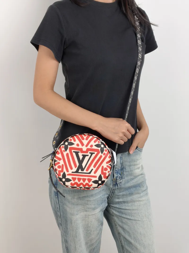 Louis Vuitton Crossbody Bag BOITE CHAPEAU SOUPLE Black PVC Small 17 × 7 × 16 cm — on-model view 2 of 2