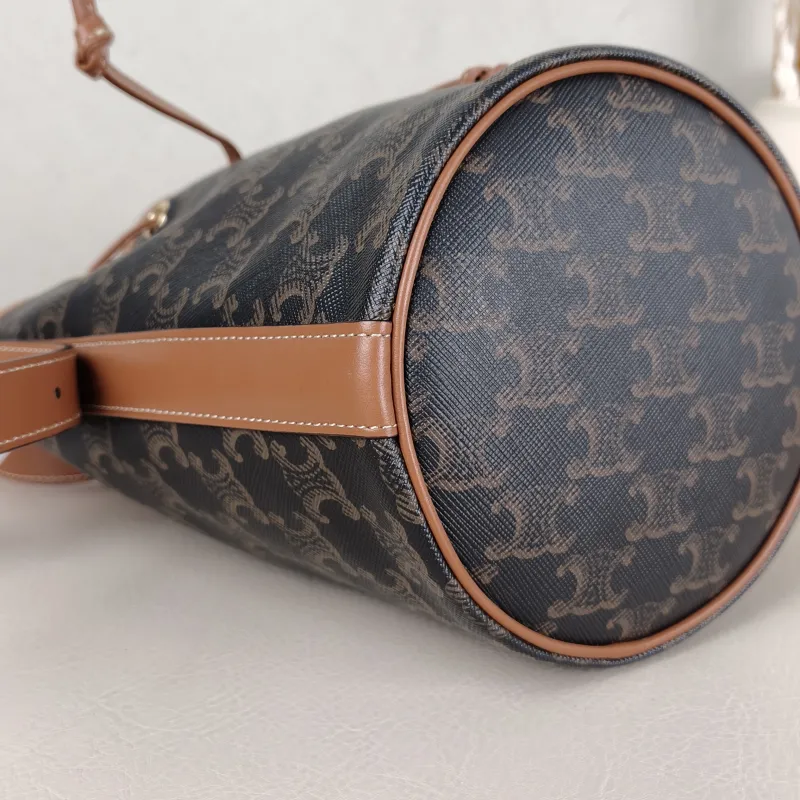 CELINE Crossbody Bag Triomphe Bucket Bag Monogram PVC Small 14 × 14 × 21 cm — detail view 8 of 8