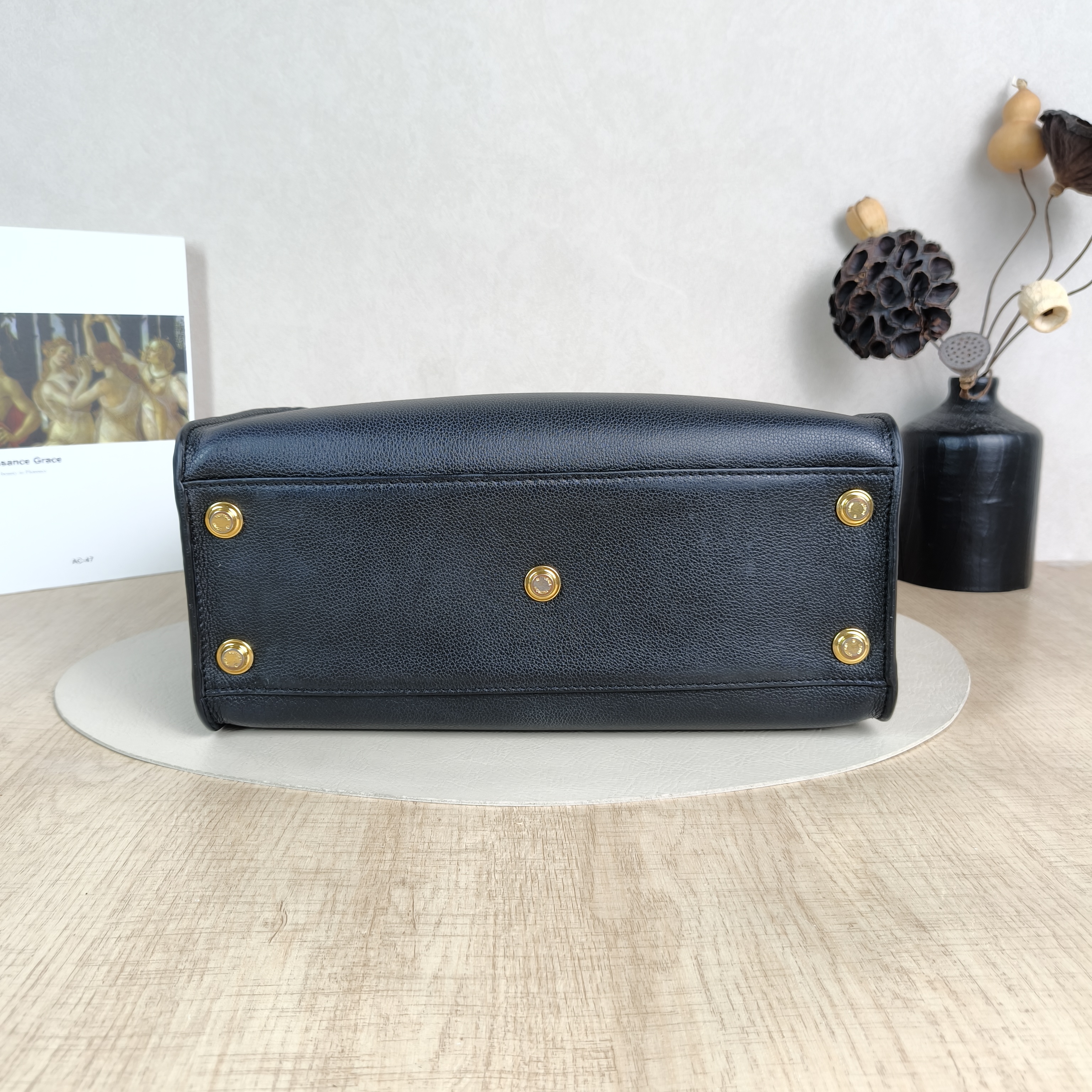 Louis Vuitton Shoulder Bag On My Side Black PVC · Calfskin Medium30.5 × 14 × 24.5 cm — cover view 6 of 6