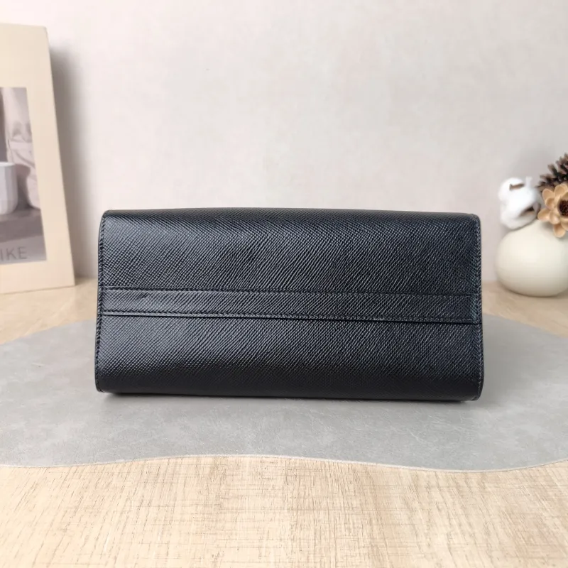 PRADA Shoulder Bag Shoulder Bag Black Calfskin One Size 24 × 12 × 17 cm — cover view 5 of 5