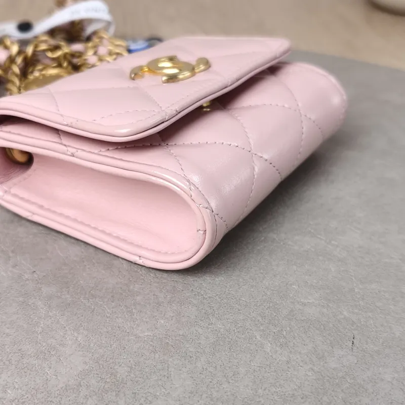 Chanel Crossbody Bag CF Crossbody Bag Pink Calfskin Mini 11 × 3 × 9 cm — detail view 2 of 11