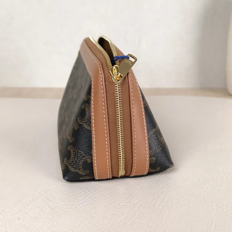 CELINE Cosmetic Bag Triomphe Cosmetic Bag Monogram PVC Small 14 × 8 × 9.5 cm — detail view 6 of 9