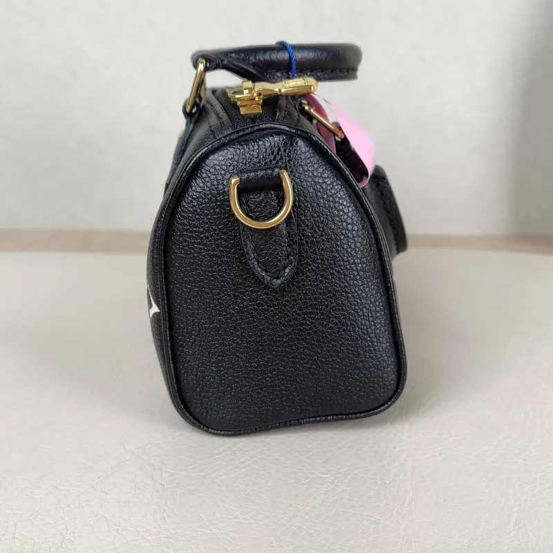 Louis Vuitton Crossbody Bag Speedy Nano Black · White Monogram Empreinte Embossed Calfskin nano 16 × 7.5 × 10 cm — detail view 10 of 10