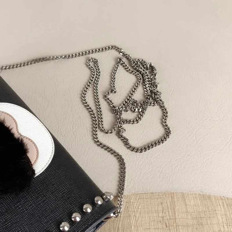 FENDI Crossbody Bag Crossbody Bag Black Calfskin One Size 19 × 4 × 13 cm — detail view 5 of 12