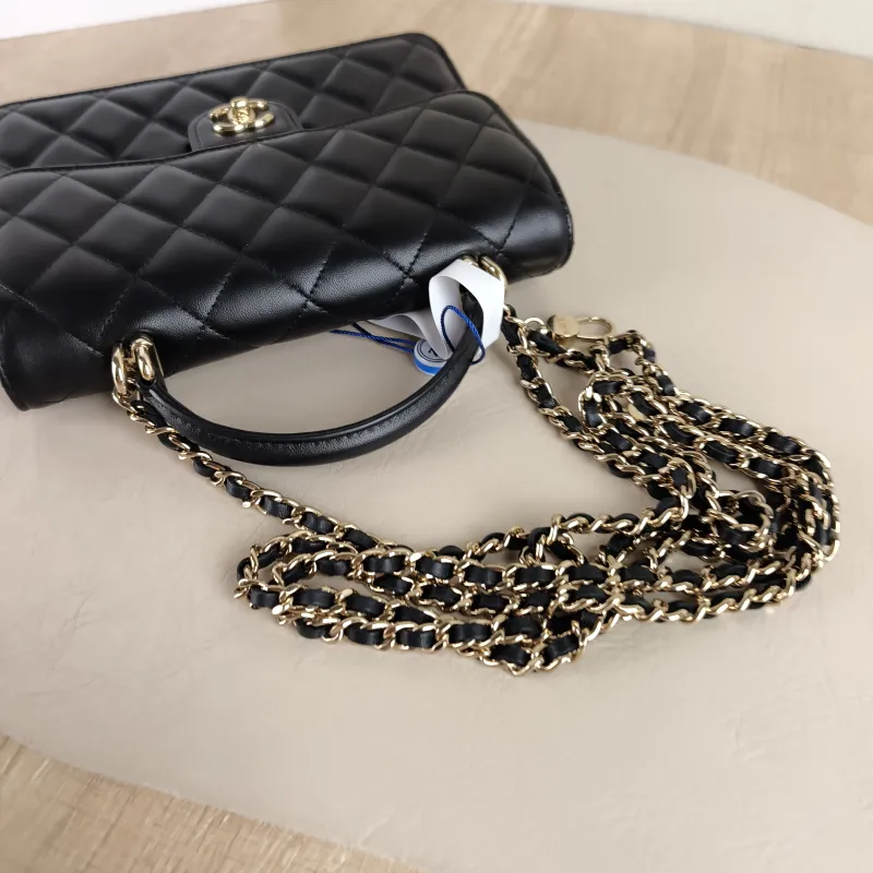 Chanel Backpack 25k Backpack Black Lambskin One Size 18.2 × 5 × 14 cm — detail view 8 of 12
