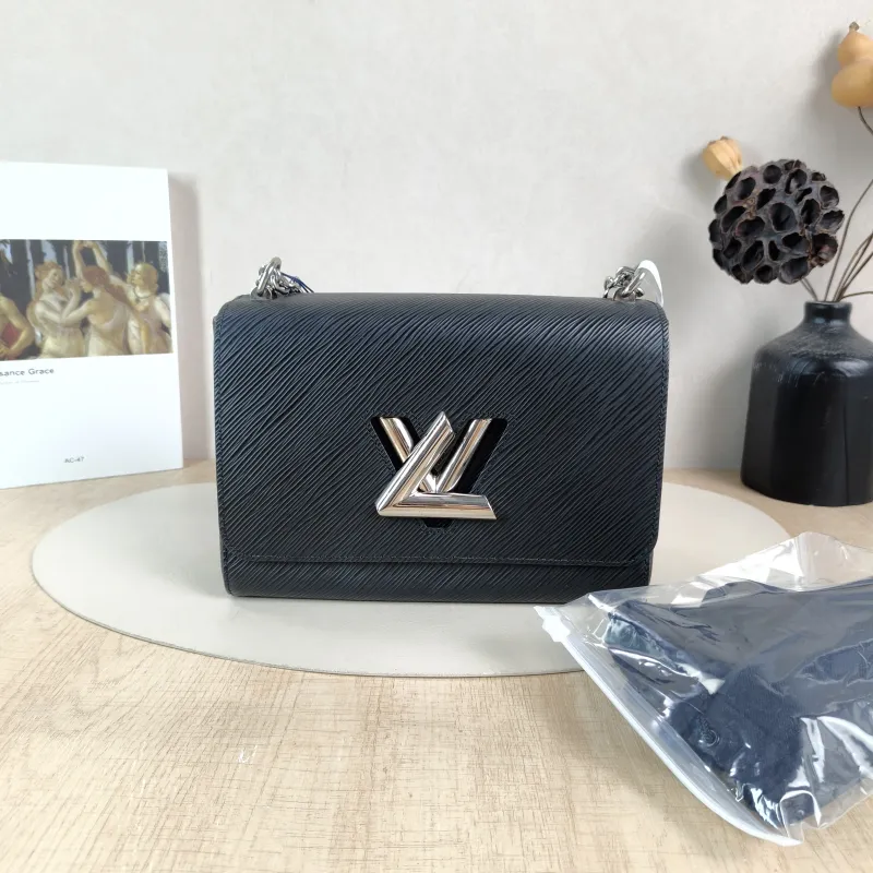 Louis Vuitton Crossbody Bag Twist Black Epi Embossed Calfskin Medium 23 × 9.5 × 17 cm — cover view 3 of 6
