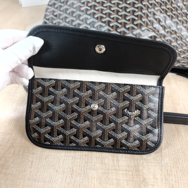 GOYARD Shoulder Bag Boheme Hobo​ Black ine Canvas Small 43 × 14 × 27 cm — detail view 14 of 14