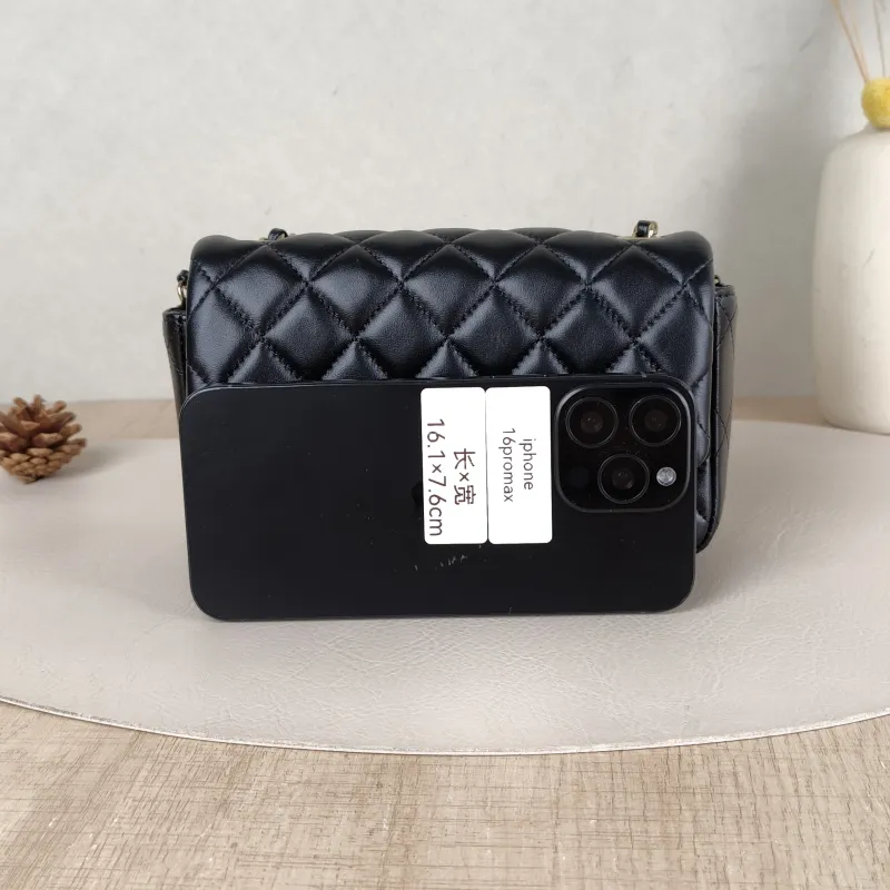 Chanel Crossbody Bagcf mini Crossbody Bag Black Lambskinmini18 × 5 × 11 cm — cover view 6 of 6