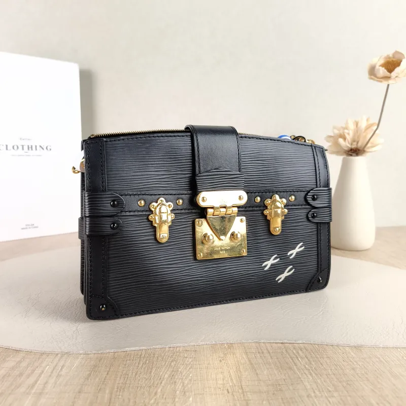 Louis Vuitton Crossbody Bag Trunk Clutch Box Black Epi Embossed Calfskin One Size TP10011820 — cover view 5 of 5
