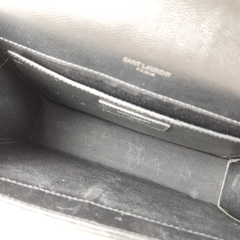 SAINT LAURENT Crossbody Bag ENVELOPE Black Calfskin Medium24 × 6 × 17.5 cm — detail view 1 of 12