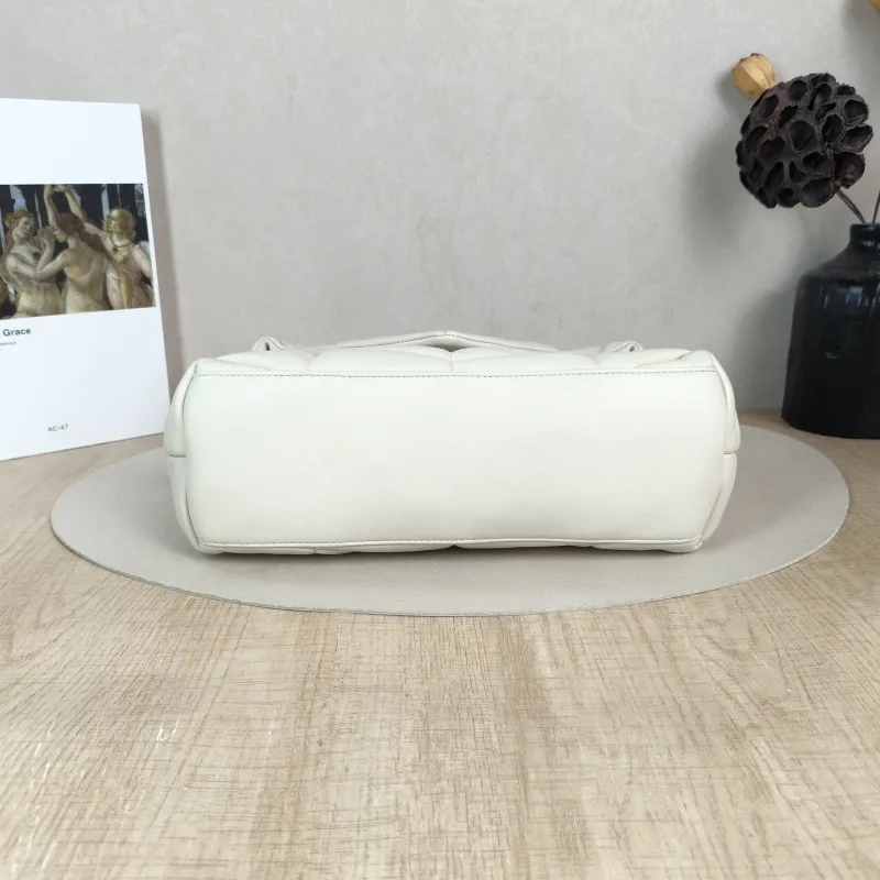 SAINT LAURENT Shoulder Bag PUFFER White Lambskin Small 29 × 11 × 17 cm — cover view 2 of 5