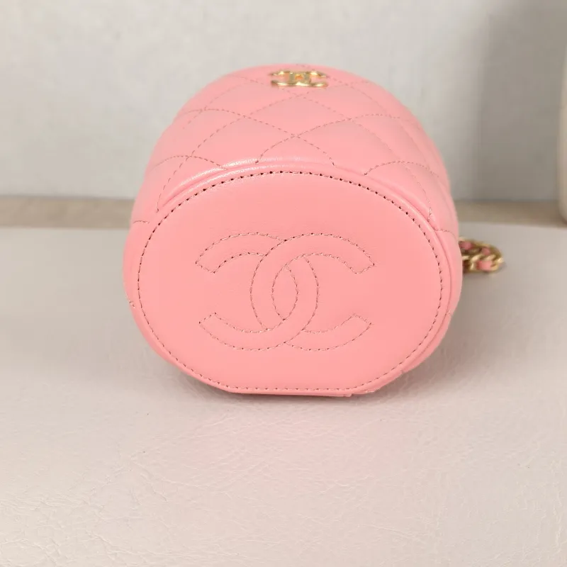 Chanel Crossbody Bag Box Crossbody Bag Pink Lambskin One Size9.5 × 8 × 10.5 cm — cover view 2 of 5