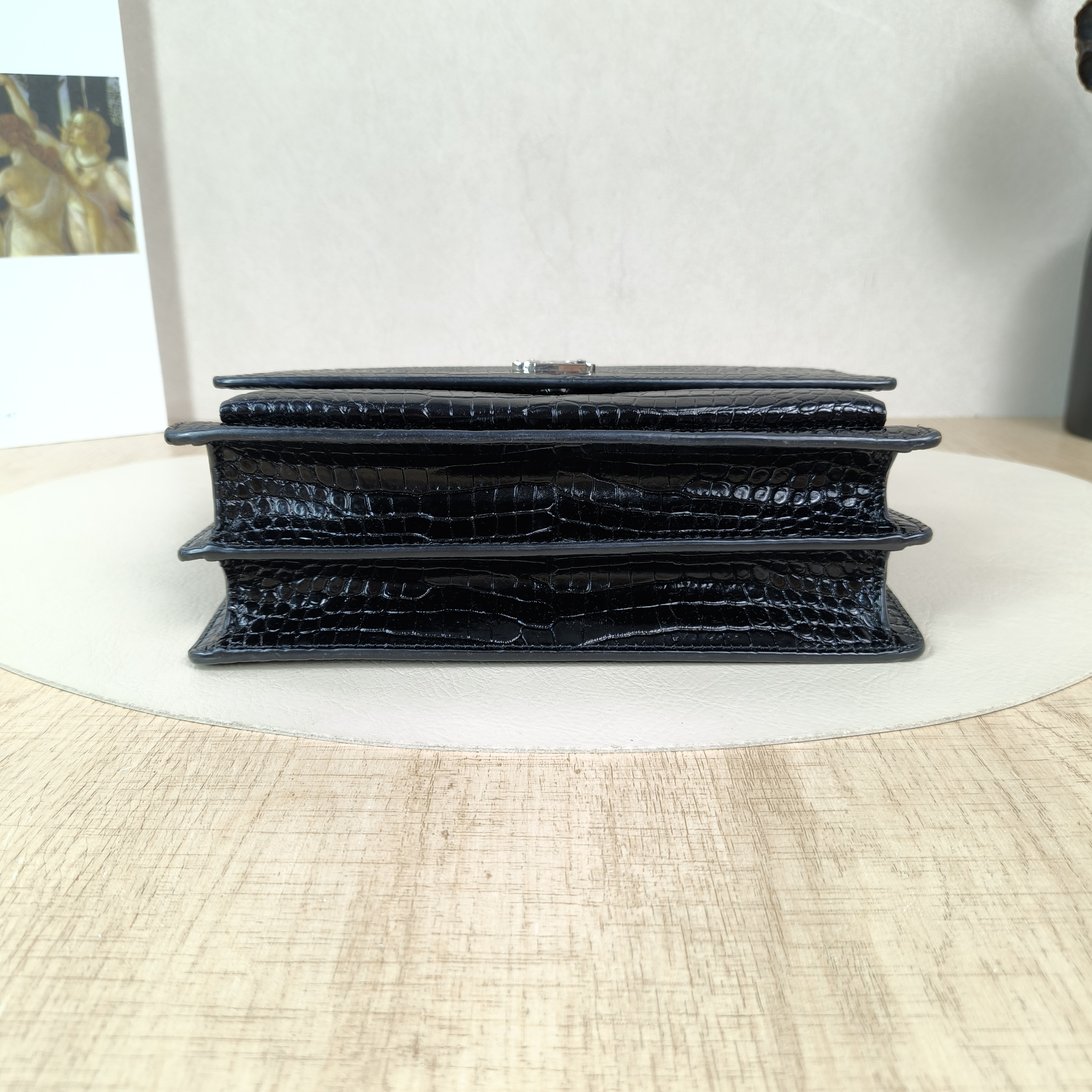 SAINT LAURENT Crossbody Bag SUNSET Black CC alfskin Medium22 × 6.5 × 16 cm — cover view 2 of 5
