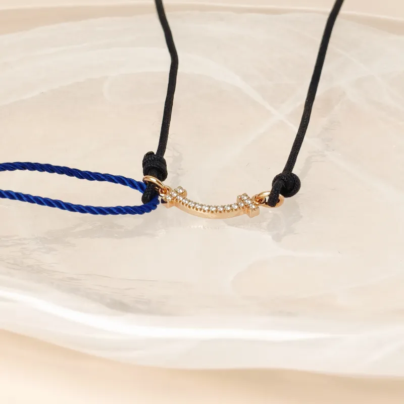 Tiffany&Co. Bracelet T Smile Collection Pavé Diamond Rose Gold Diamond18KR ose Gold One Size22cm — cover view 5 of 9