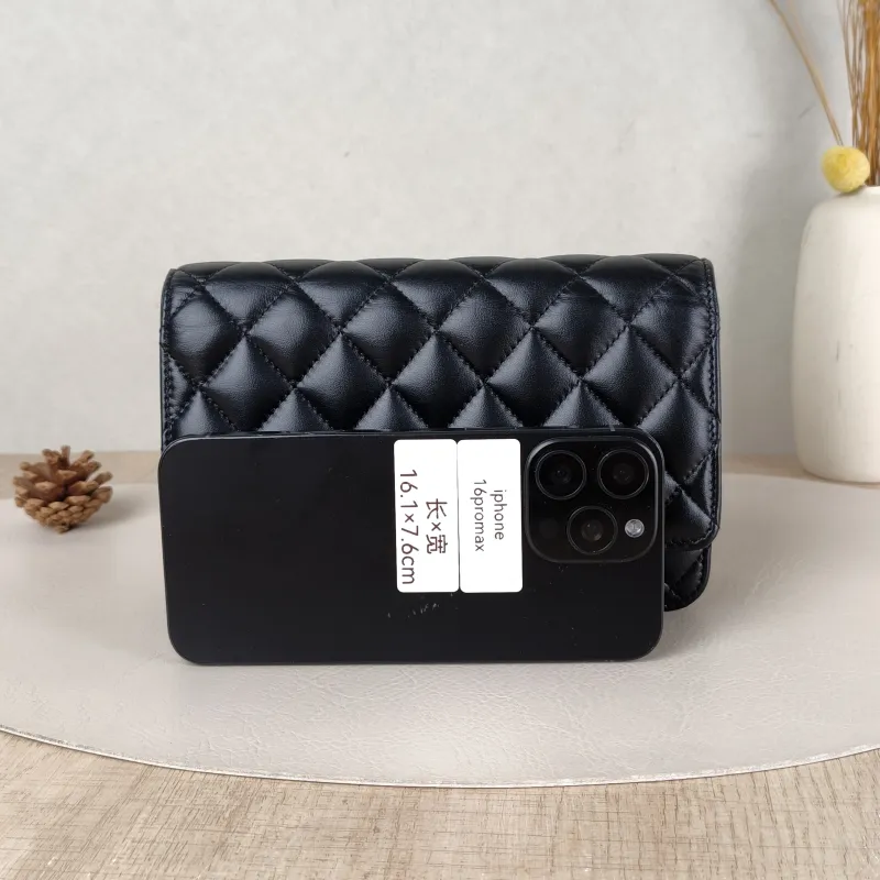 Chanel Crossbody Bagcf woc Black Calfskinmini19.2 × 3.5 × 12.3 cm — cover view 4 of 5