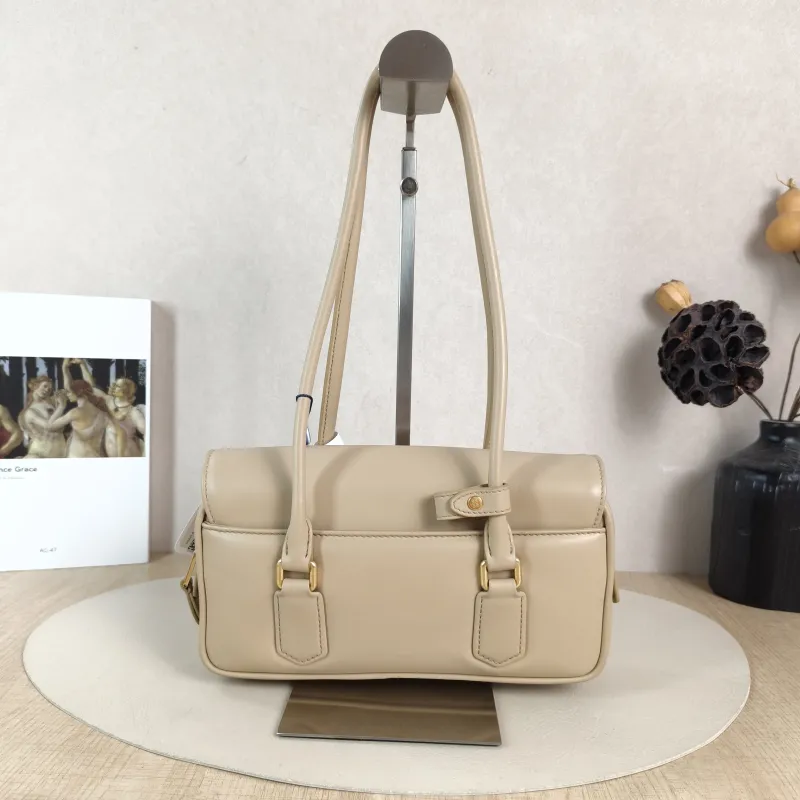 Miumiu Shoulder Bag Shoulder Bag Taupe Calfskin 24 × 5 × 13 cm — cover view 5 of 6