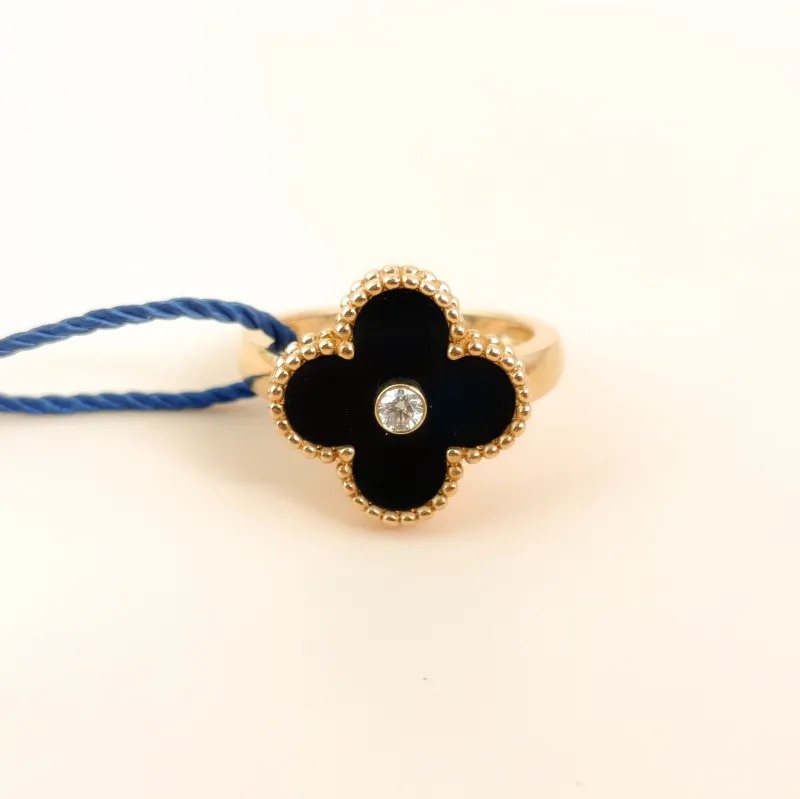 Van Cleef & Arpels Ring Alhambra 18KY ellow Gold Vintage Small51