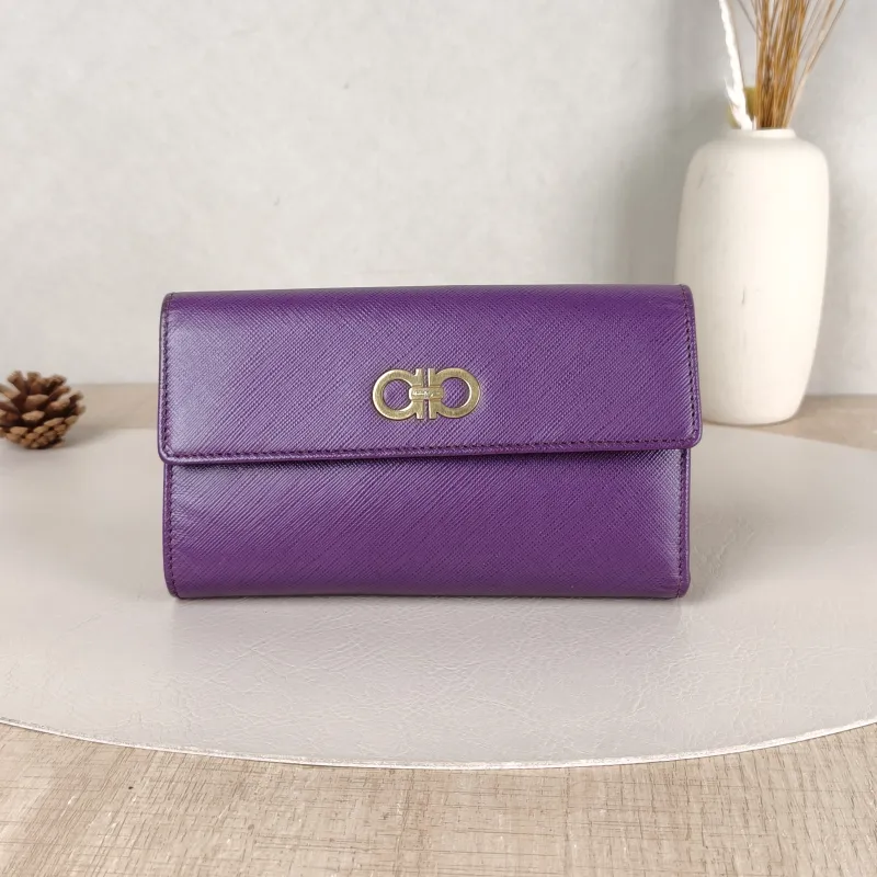 FERRAGAMO Wallet Wallet Calfskin One Size17 × 2 × 10 cm