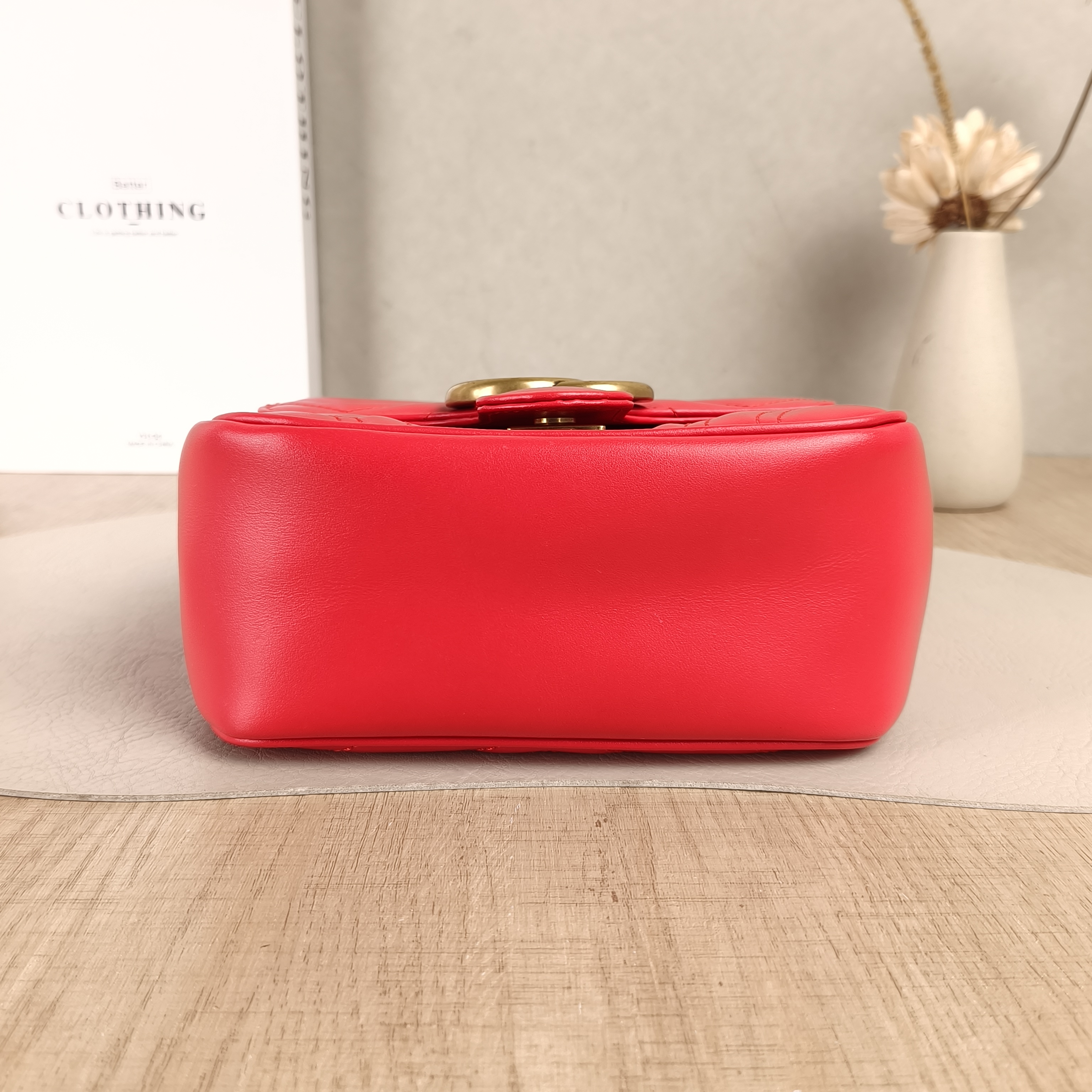 GUCCI Crossbody Bag GG Marmont Marmont Red Calfskinmini18 × 8 × 15 cm — cover view 5 of 5