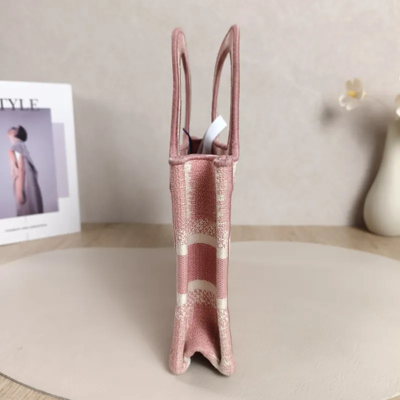 DIOR Top Handle Bag Book Tote Pink Canvasmini22.5 × 6 × 15 cm — cover view 2 of 11