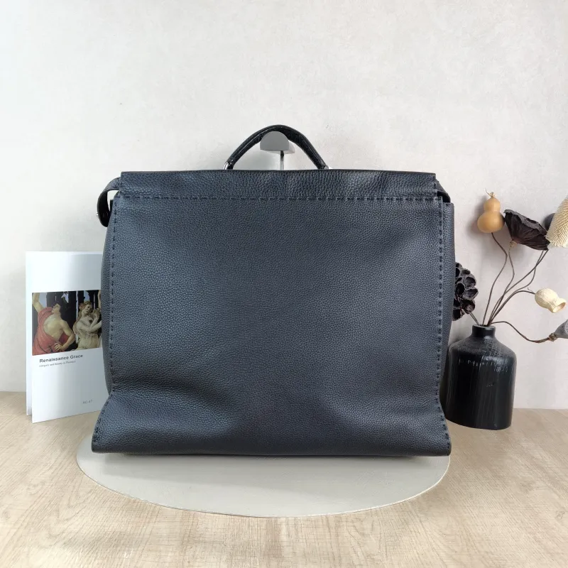 FENDI Top Handle Bag Top Handle Bag Black Calfskin One Size 43 × 18 × 36 cm — cover view 3 of 5