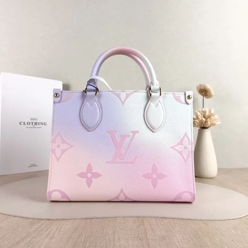Louis Vuitton Top Handle Bag Onthego Calfskin Small 25 × 11.5 × 19 cm