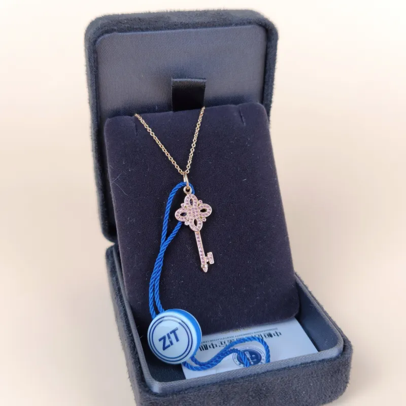 Tiffany&Co. Necklace Keys Collection Necklace Pendant Rose Gold Diamond18KR ose Gold One Size43cm — cover view 3 of 10