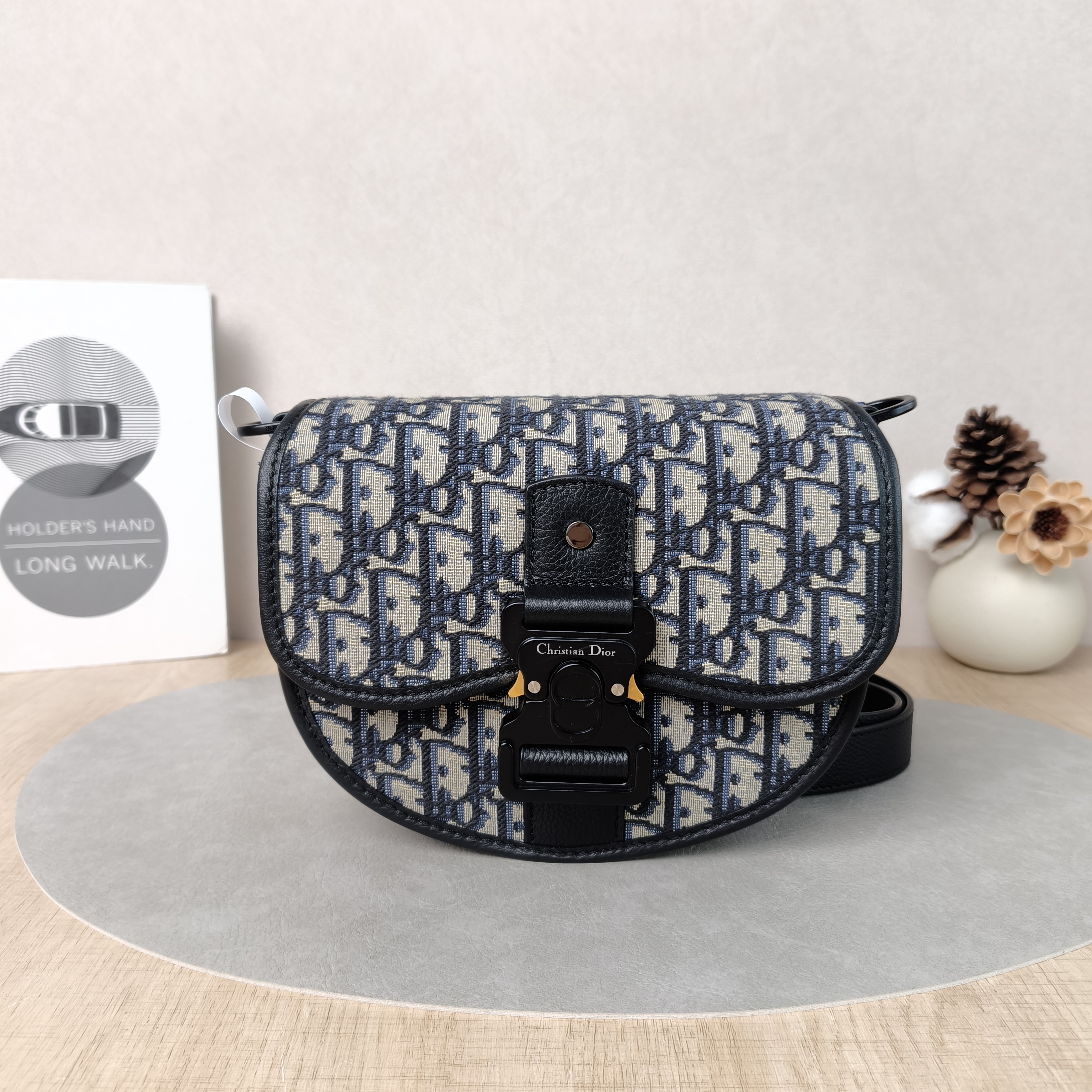 DIOR Crossbody Bag Gallop Messenger Bag Blue Canvasmini20.5 × 5 × 16 cm